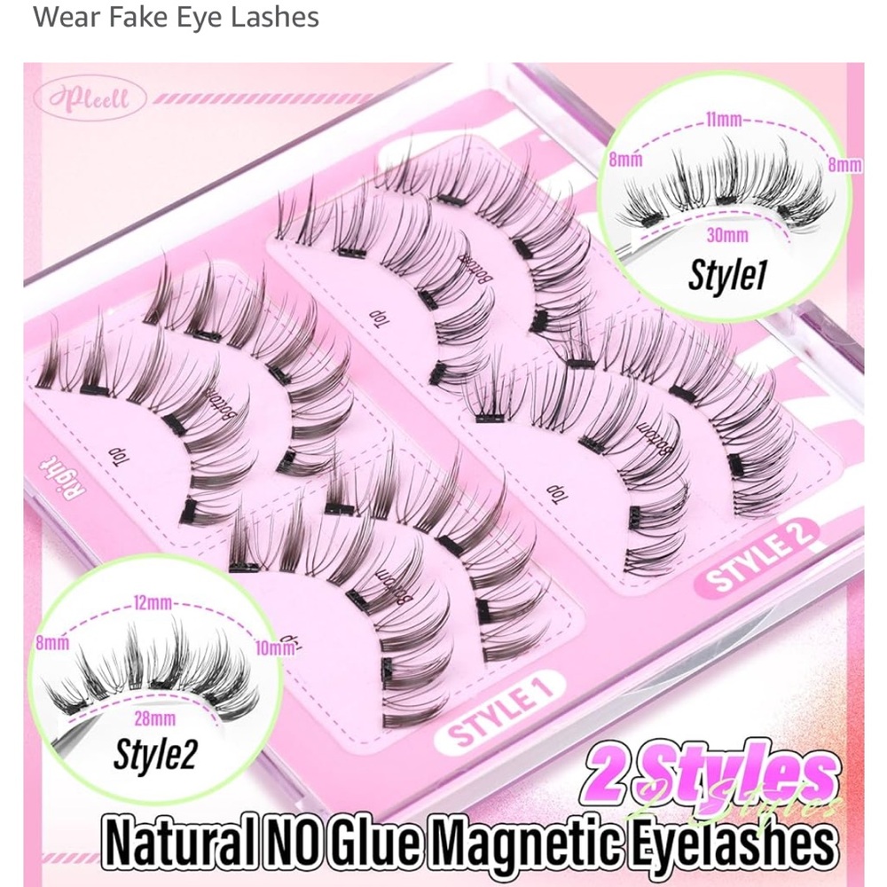 Magnetic Eyelashes Natural Wispy Lashes No Glue Need